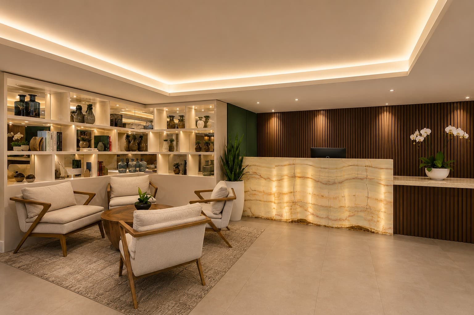 Reception desk and concierge